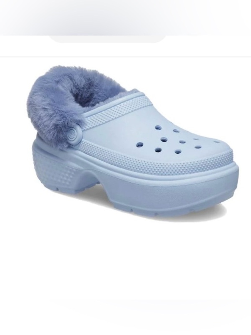 CROCS Plush-Lined Platform Clog in Light Blue new with tag size 13